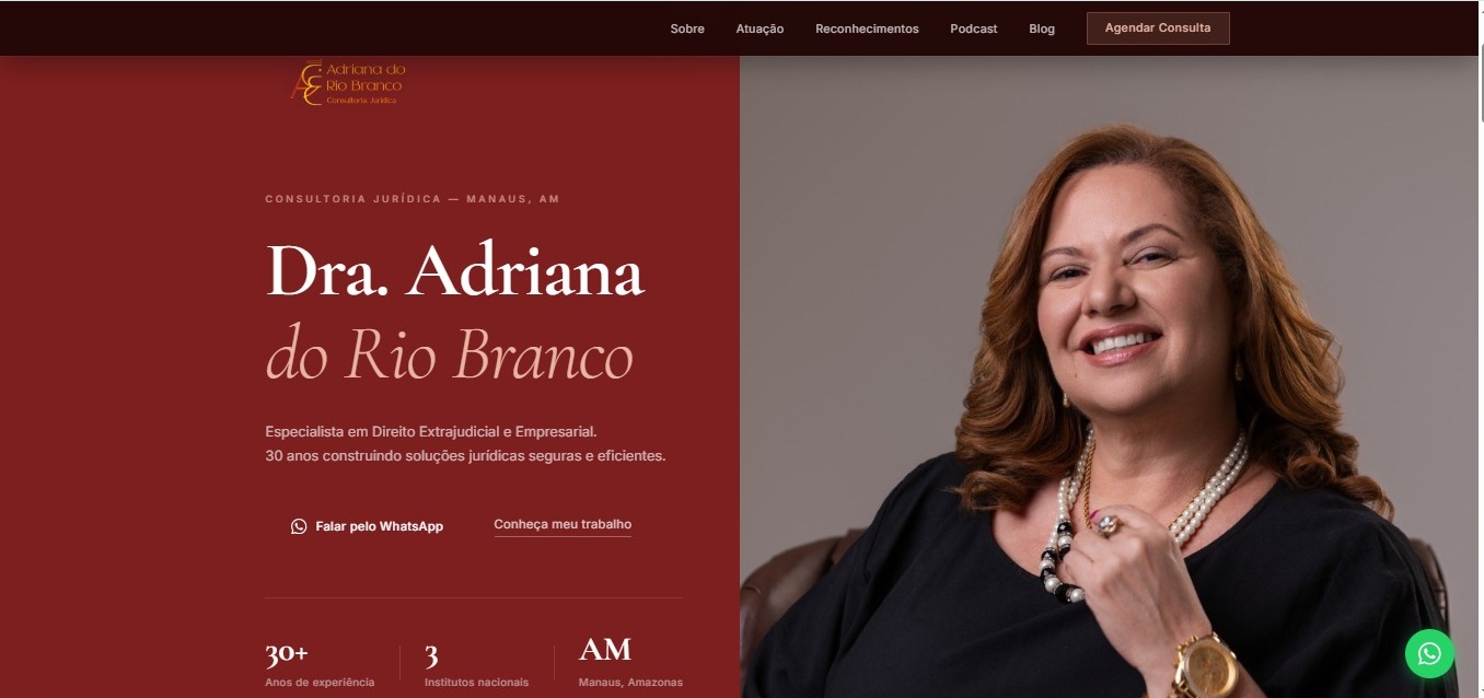 Dra. Adriana do Rio Branco — Advocacia — tela 1