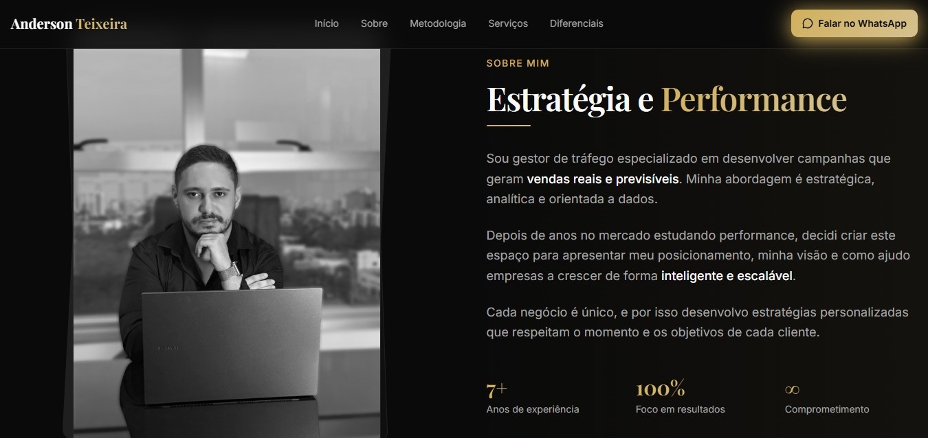 Anderson Teixeira — Gestor de Tráfego — tela 2