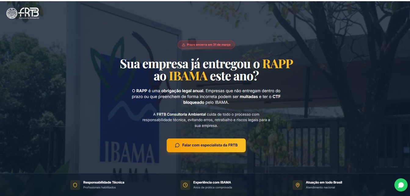 FRTB Consultoria Ambiental — RAPP IBAMA — tela 1