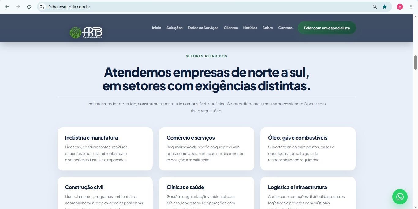 FRTB Consultoria Ambiental — Site Oficial — tela 3