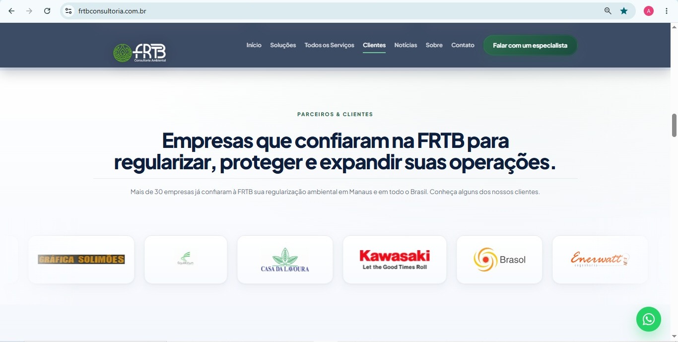 FRTB Consultoria Ambiental — Site Oficial — tela 4