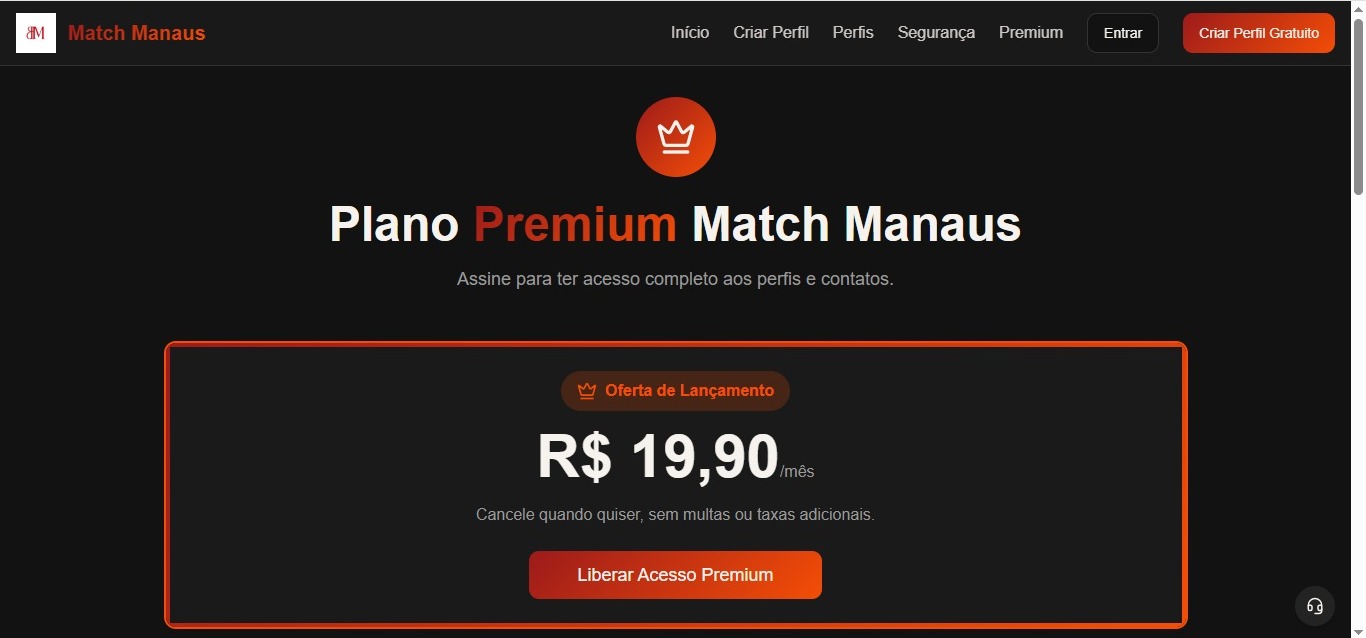 Tela 3 do projeto Match Manaus