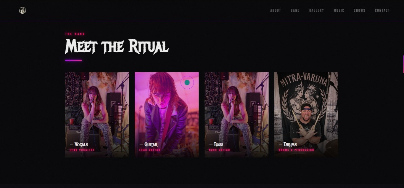 Meet the Ritual — grid dos membros