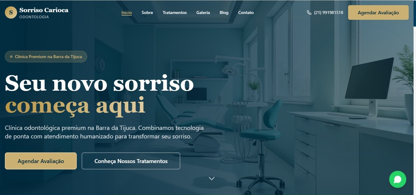 Tela 1 do projeto Sorriso Carioca