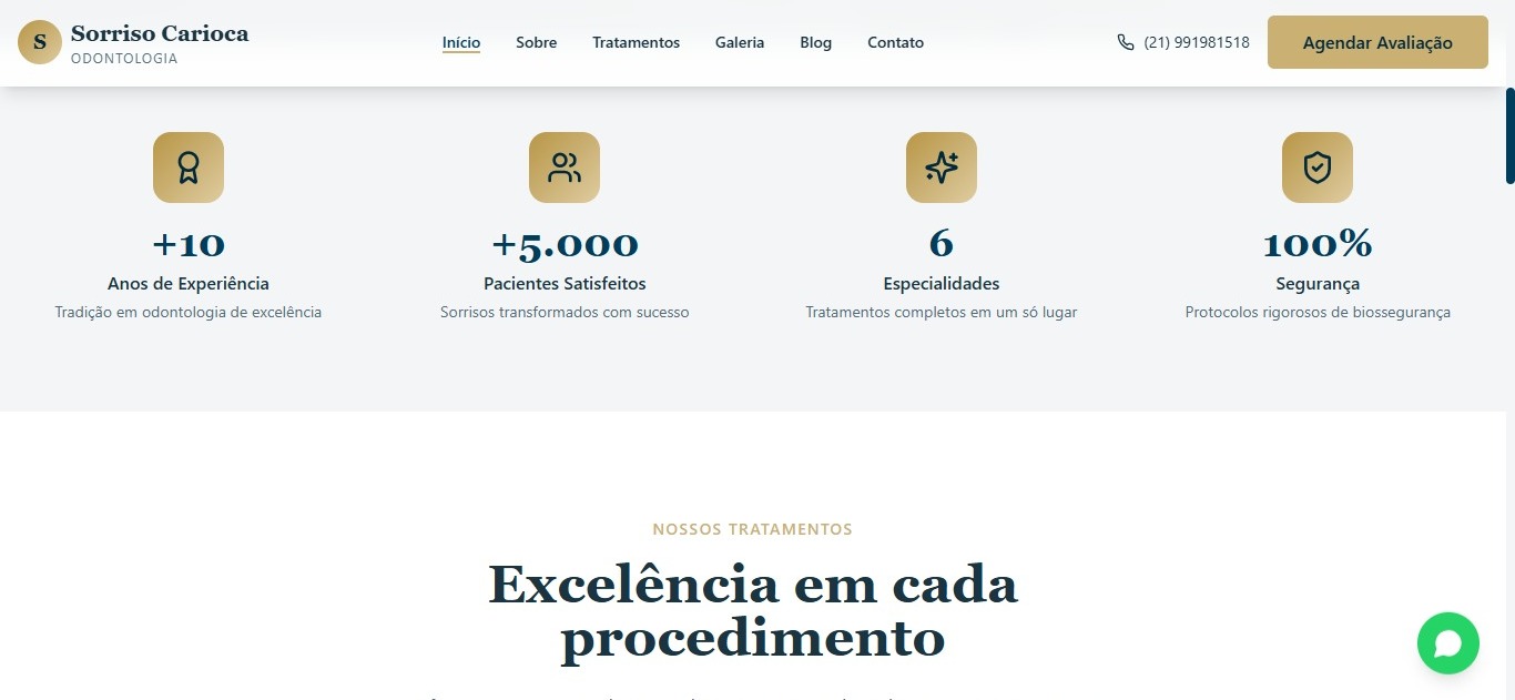 Tela 2 do projeto Sorriso Carioca